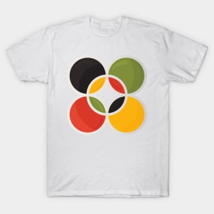 Kintinkantan Adinkra symbol in Pan African colors T-Shirt